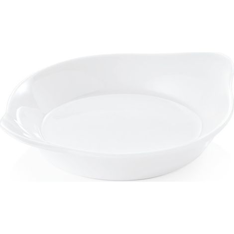 Plat à gratin ovale blanc Ø 13 cm avec poignées - Was Germany