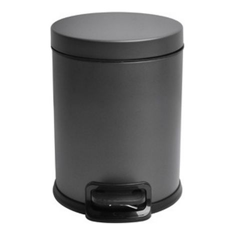 Cestino bagno 5lt con pedale in acciaio inox finitura gun metal PVD  KA5GM kamalu