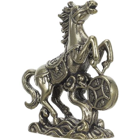 de cheval en laiton doré idéale pour décorer un bureau ou