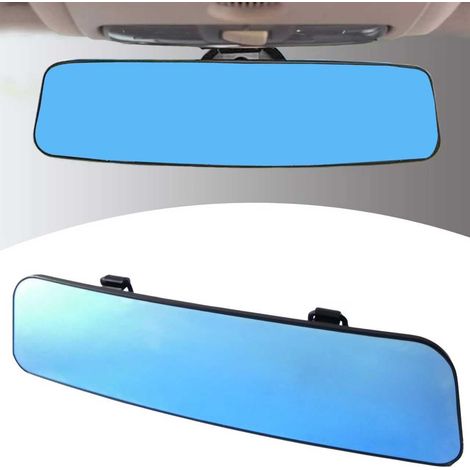 Retroviseur Interieur Voiture,Miroir pare Soleil,Accessoires de Voiture,Auto Intérieur Anti-éblouissement Vue Arrière Miroir,Convient à la Plupart des Camions (Bleu) (1/5)
