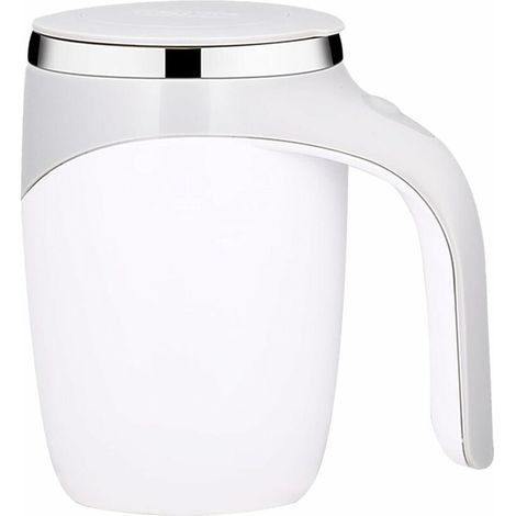 380ml Self Stirring Mug with Lid Automatic Magnetic Stirring Coffee Mug Stainless Steel Self-Stirring Coffee Mug for Coffee Milk Hot Chocolate