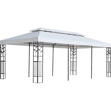 vidaXL Telo per gazebo Bianco 300 x 600 cm Poliestere (1/3)