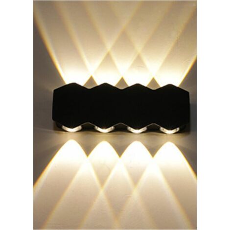 8 LED Applique extérieure Intérieur et extérieur LED étanche blanc chaud lumière applique murale terrasse lampe de jardin décoration salon chambre fond applique murale Section A 1109 (1/5)