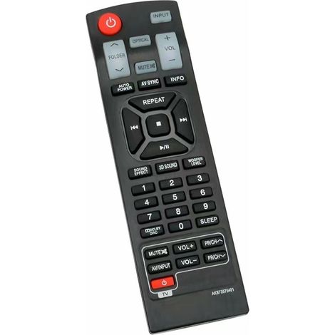 Control remoto AKB73575401 sub AKB73575421 reemplazado para barra de sonido LG NB2520A NB3520A NB2430A NB2530A NB3530A NB3531A NB4530A (1/4)