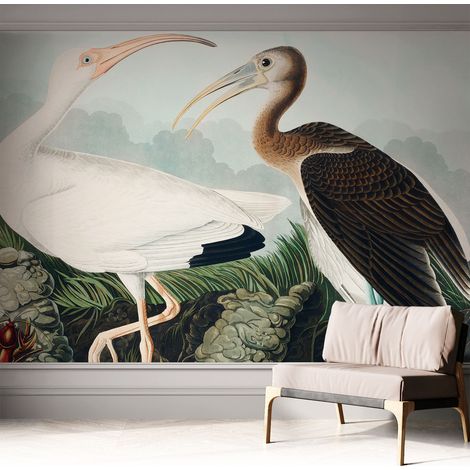Tapete Selbstklebend - abwaschbar - Tapete mit Motiv - trendige Wanddeko - elegant Fototapete Vogelpaar 312x219 cm (1/5)