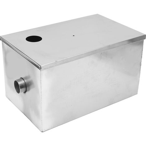 Séparateur de graisses 400x250x230mm Inox Intercepteur commercial pour eaux usées, séparateur huile-eau domestique (1/5)