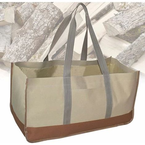 Vedbärväska Stor Kapacitet 600D Oxford-tyg Med Handtag pour sacs de camping Kaki 64 x 30 x 33 cm