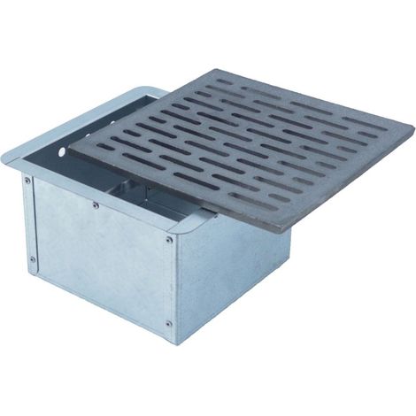 Fonderia Bongiovanni – Grille en fonte 24 x 24 cm – Tiroir ramasse-cendres H 14 cm – Améliore le tirage cheminée – Pour espaces confinés (1/3)