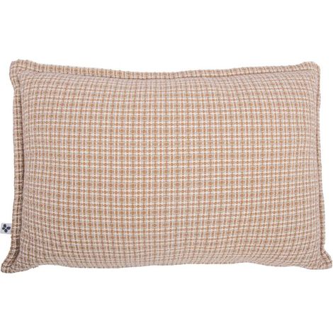 Coussin déhoussable avec passepoil 40 x 60 cm "Edgar" Coton texturé l'Effet papillon - - (1/3)
