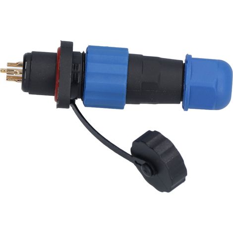 Connecteur étanche IP68 pour applications industrielles et aéronautiques, prise mâle/femelle SP137 à bride (250V 5A)