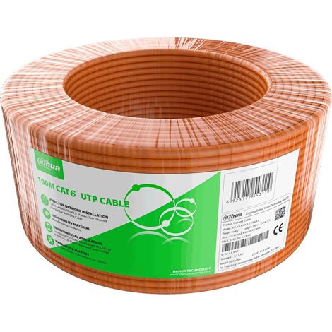 Dahua 100m Lan Utp CAT6 CCA PVC Arancio CPR E Class PFM922I-6UN-C
