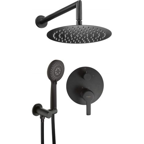 Deante Arnika Nero Conjunto de ducha empotrada negro