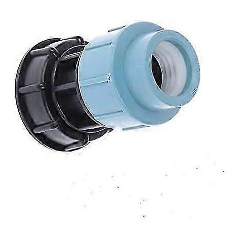 Adaptateur pour cuve IBC S60X6 avec raccord droit en PEHD de 25 mm. Compatible avec les conteneurs IBC aux normes britanniques et européennes. (1/5)