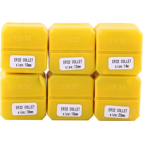 6pcs ER32 Spring Collet Set for CNC Engraving Machine and Milling Lathe Tool 10-20mm