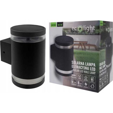 Lampada solare da facciata per giardino/parete a LED SOE-13S IP44 nera (1/5)