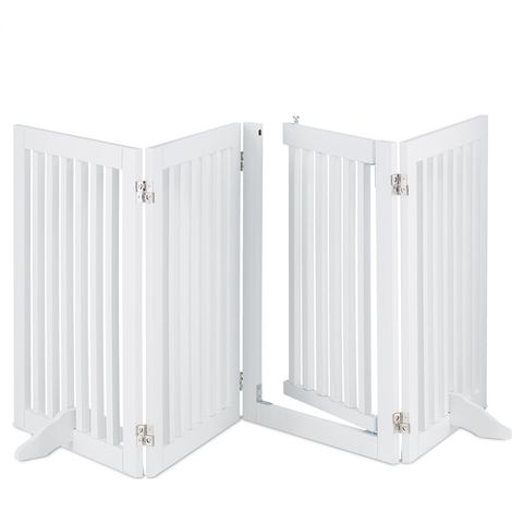 Puerta de seguridad blanca con puerta de 70 cm.