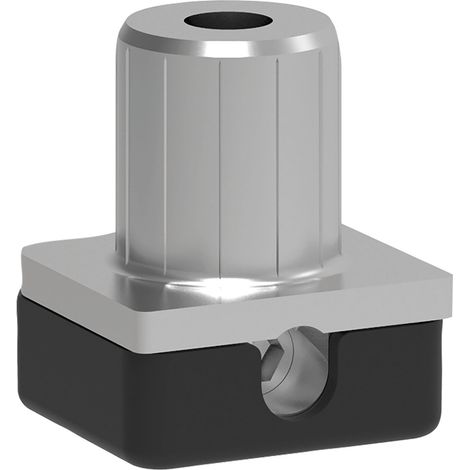 Camar 316 Höhenversteller, Nivellierfuß Schrankfüße Möbelgleiter + einfache Höhenverstellung, Zamak Kunststoff schwarz, Bohr ø 16 mm