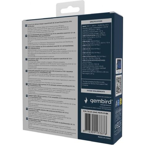 Cargador Gembird LB1332683
