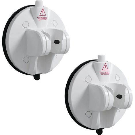 Lot de 2 supports de pommeau de douche à ventouse sans perçage - Angle réglable à 90 ° - Pour caravane, carrelage (1/5)