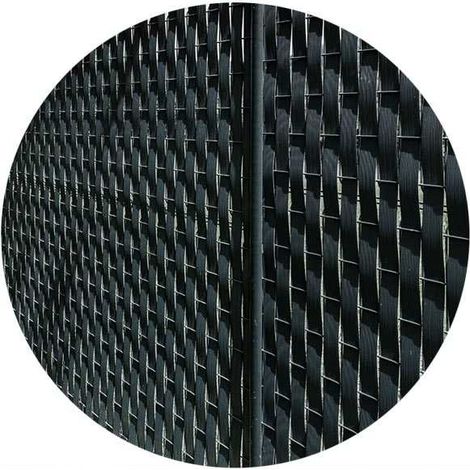 Lanière occultante PVC rigide 6000mm – Hauteur 47cm – Degré d'occultation élevé – 100 clips inclus pour montage sur grillage – Jardideco