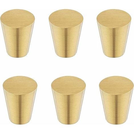Juego de 6 tiradores de latón chapados en oro para cajones de cocina modernos. (1/5)