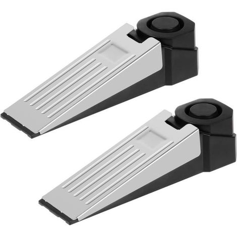 Cale Bloque Porte - Alarme 100 dB - 2PCS - Plastique ABS - Acier Inoxydable - Antidérapant (1/4)
