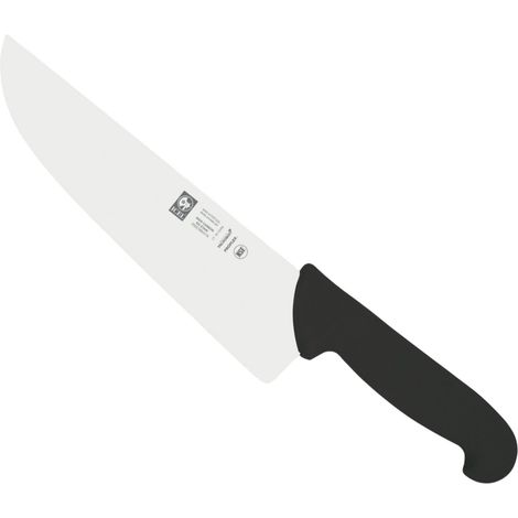 Icel coltello colpo professionale acciaio inox nero 32 cm