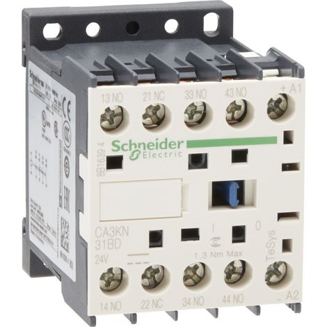 Contattore ausiliario 10A 3NO 1NC 24V DC CA3KN31BD (1/2)