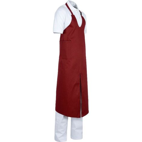 Delantal Servicios 204M | Granate+Negro (1/2)