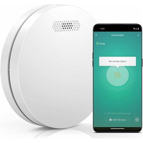 Détecteur de Fumée Connecté - Batterie de 10 Ans - Alarme Incendie WiFi avec Smart Life - - 1 pièce