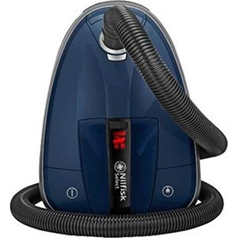Nilfisk Staubsauger inkl. 5 Zubehörteile, für Teppich und Hartböden, energieeffizient und allergikerfreundlich, mit Beutel, Blau - Select