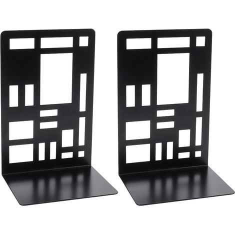 Serre-livres, Serre-livres robustes, Serre-livres pour étagères, Butée de livre décorative en métal, Cadeau idéal pour les amoureux des livres, Intercalaires de livres au design abstrait