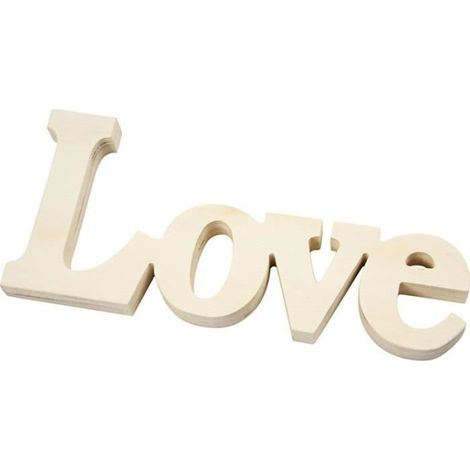 Mot décoratif - LOVE - Bois massif - 23 x 10 cm - Style contemporain