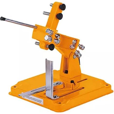 HOTECHE soporte para mini amoladora 115/125 mm , Soporte para mini amoladoras angulares de 115 y 125 mm. - Metal esmaltado. - Tamaño de la base: 250 x 250 mm. - Naranja y negro. - (1/2)