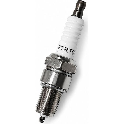 1 x Spark Plug F7RTC Universal for Petrol Engines, Stable Spark for Regular Operation, for Car, Motorcycle, Lawnmower and Motorized Devices (1/5)