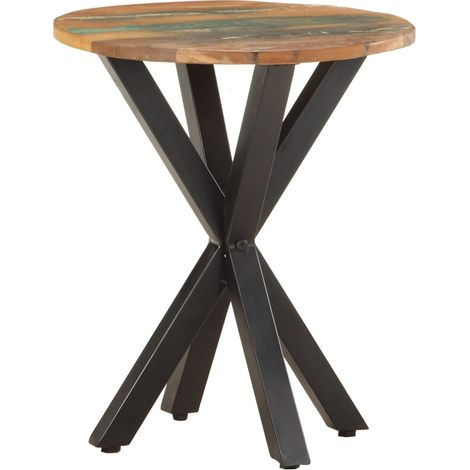 Mesa auxiliar de madera maciza reciclada 48x48x56 cm vidaXL