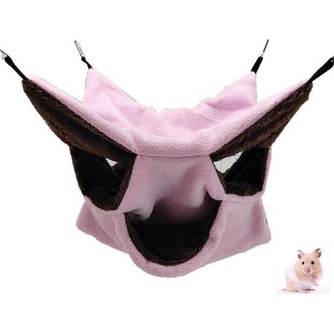 Hamac pour petits animaux - Doux et chaud - Hamster suspendu à 3 couches - Pour cochon d'Inde, hamster, furet, perroquet, cage (1/5)