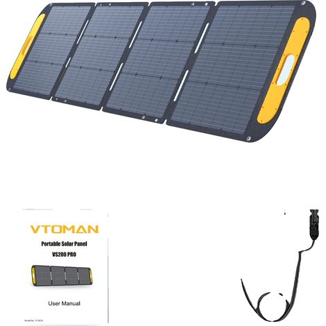 Kit de panel solar, 200 W de potencia, diseño plegable, VS200 PRO (1/2)