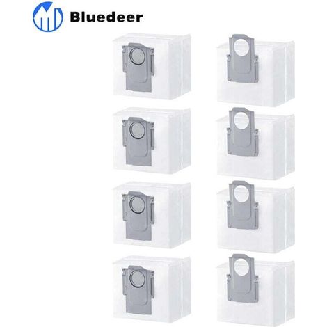 Paquete de 8 bolsas para aspiradora Roborock S8+, S8 Pro Ultra, S7 MaxV Ultra, Q7+, Q7 Max+, Q8 Max+, Q5 Pro+ - Kit de accesorios de repuesto -Crezuo