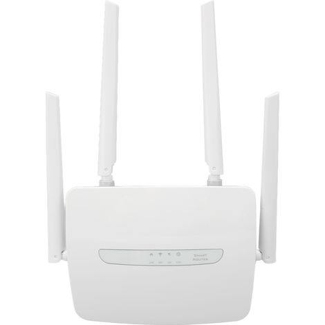 Routeur WiFi 4G LTE CPE avec emplacement pour carte SIM, antenne externe, débit de 150 Mbps, support de 32 utilisateurs, ports WAN et LAN, point d'accès WiFi, prise 100-240 V (UE).