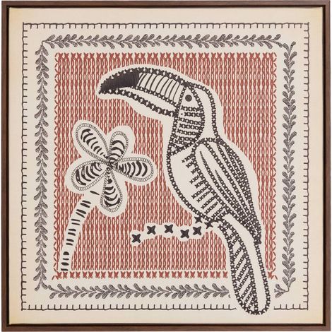 Leinwand „Véro“, quadratisch, 48 x 48 cm - Papagei (1/4)