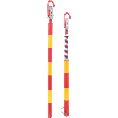 Barre de remorquage, acier durable, goupilles de verrouillage sécurisées, Orange (1/5)
