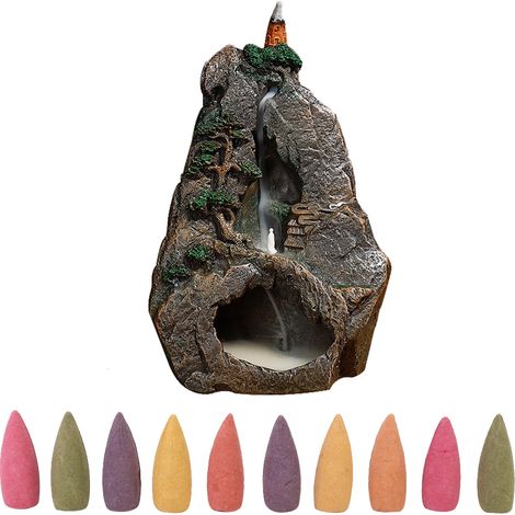 Brûleur d'Encens à Effet Cascade pour Maison et Bureau - Décoration Zen en Résine (1/5)