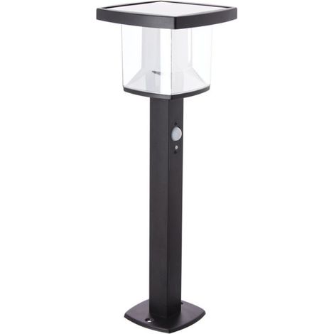 Xanlite – Borne solaire 50cm IP44 600 lumens – Détecteur de mouvement 3 modes – Acier inoxydable – Autonomie 8h – SO1811N