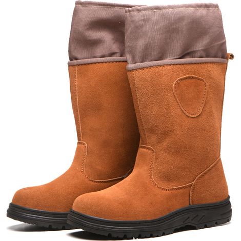 Scarpe antinfortunistiche antiscivolo alte - cammello - taglia 40