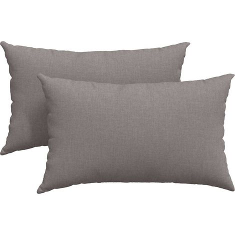 Maison Exclusive - Coussins de canapé 2 pcs Taupe 50 x 30 cm tissu