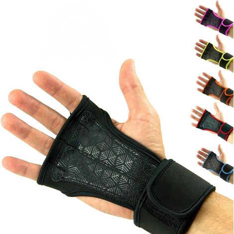 Guantes de entrenamiento funcional con soporte para la muñeca para WOD, culturismo, halterofilia y fitness. Acolchado de silicona anti-callosidades. Aptos para hombres y mujeres. Los guantes de halter