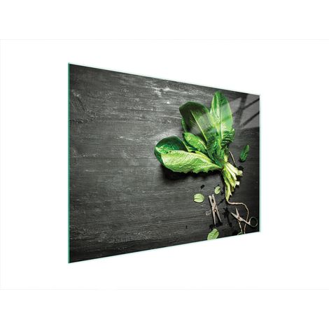 TAGLIERE IN VETRO 40x30 BASILICO (1/5)