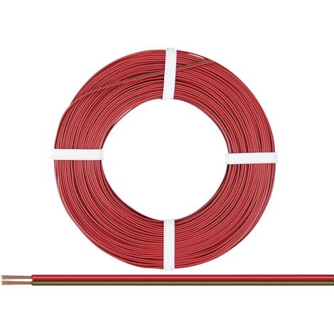 Donau Elektronik 225-080-25 Fil de câblage 2 x 0.25 mm² rouge-marron 25 m W181232