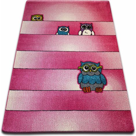 Carpet KIDS Owls pink C412 pink 240x330 cm